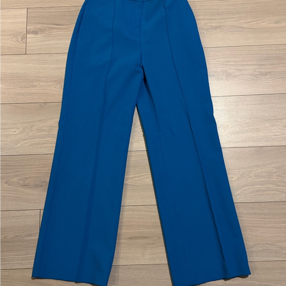 Zara Vibrant Blue Wide Leg Pants